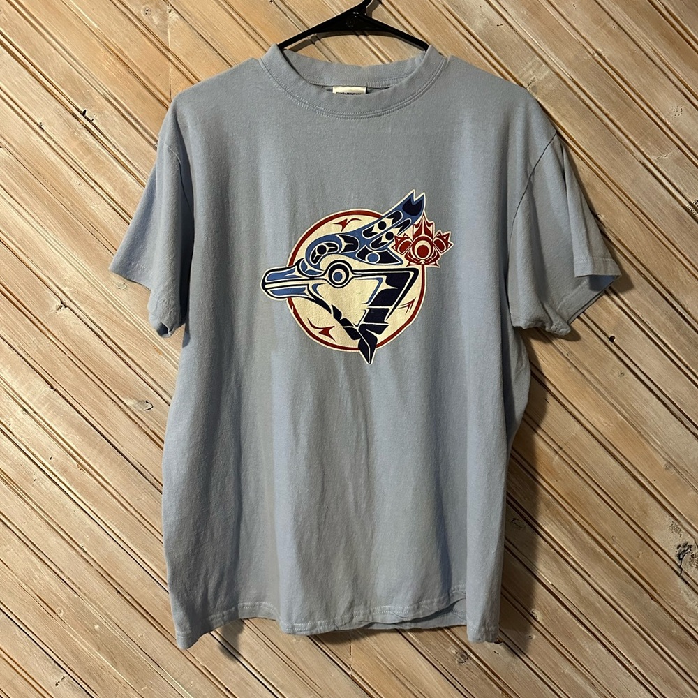 Toronto Blue Jays Aboriginal Artwork Design Men's T-Shirt Fundamentals Cotton